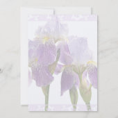 Invitation Lavender Iris Couple Mariage Fournitures (Dos)