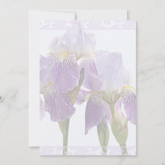 Invitation Lavender Iris Couple Mariage Fournitures (Dos)