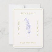 Invitation Lavender Larkspur Floral Enregistrer la date (Devant)