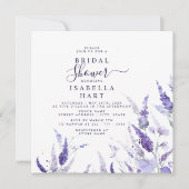 Invitation Lavender Lilac Fête des mariées végétale florale (Devant)