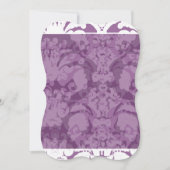 Invitation Lavender Lilac Mariage damassé (Devant)