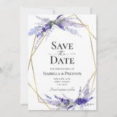 Invitation Lavender Lilac Mauve Mariage Floral Enregistrer La (Devant)
