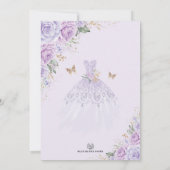 Invitation Lavender Lilac Roses Quinceañera Princesse Anniver (Dos)
