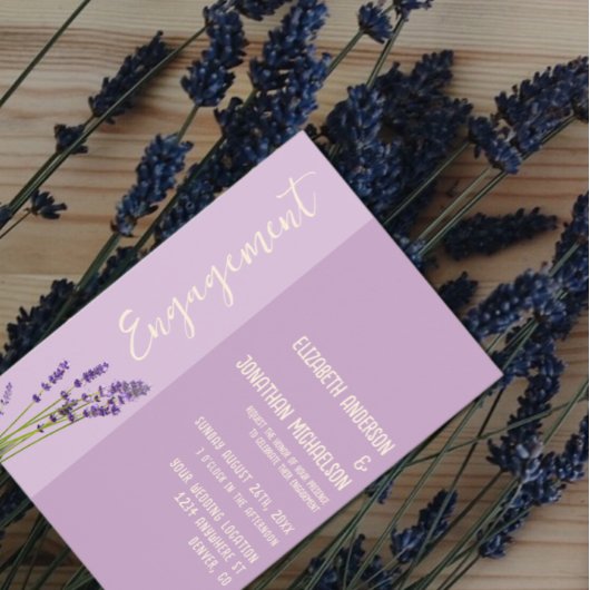 Invitation Lavender Love Engagement