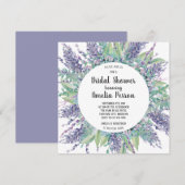 Invitation Lavender Love Floral Eucalyptus Fête des mariées (Devant / Derrière)