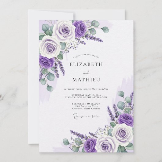 Invitation Lavender Luminous Spring Wedding (Devant)