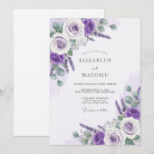 Invitation Lavender Luminous Spring Wedding (Devant / Derrière)