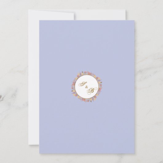 Invitation Lavender Mariage Élégant Enregistrer La Date Invit (Dos)