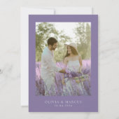 Invitation Lavender Mariage Simple Enregistrer La Date Invita (Dos)