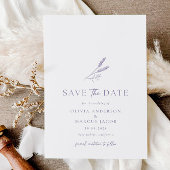 Invitation Lavender Mariage Simple Enregistrer La Date Invita