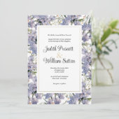 Invitation Lavender menthe sauvage orchidées Mariage floral (Debout devant)