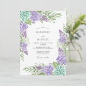 Invitation Lavender Mint Delicate Spring Wedding (Debout devant)
