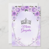 Invitation Lavender Mis Quince 15 Anos Crown Quinceañera (Dos)