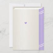 Invitation Lavender Miss Onederful Girl 1er Anniversaire (Dos)