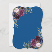 Invitation Lavender Navy Gold Floral Bloom 18e anniversaire (Dos)