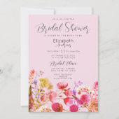 Invitation Lavender Orange Pink Yellow Floral Bridal Shower (Devant)