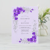 Invitation Lavender Ornate Spring Wedding (Debout devant)
