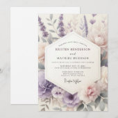 Invitation Lavender Painted Meadow Wedding (Devant / Derrière)