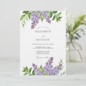 Invitation Lavender Painterly Botanical Wedding (Debout devant)