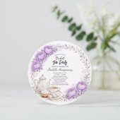 Invitation Lavender Palette Tea Party Bridal Shower (Debout devant)