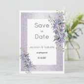 Invitation Lavender parties scintillant fleurs sauvages flora (Debout devant)