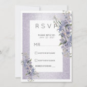Invitation Lavender parties scintillant fleurs sauvages maria (Devant)
