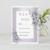 Invitation Lavender parties scintillant fleurs sauvages maria (Debout devant)