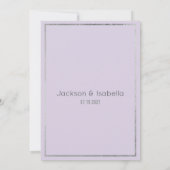 Invitation Lavender parties scintillant fleurs sauvages maria (Dos)