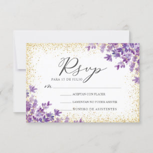 Invitation Lavender Parties scintillant Nuestra Boda Mariage 