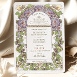 Invitation Lavender Petunia Vintage Wedding Art Nouveau Mucha<br><div class="desc">Invitations de mariage Art Nouveau Vintage par Alphonse Mucha dans un design floral, romantique et fantaisiste. Les fleurs victoriennes complètent les polices art déco classiques. Entrez vos informations personnalisées, et vous avez terminé. Si vous souhaitez modifier la conception, cliquez simplement sur le bouton bleu "Customiser". Merci tellement pour considérer mon...</div>