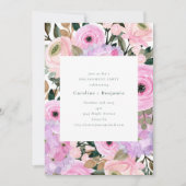 Invitation Lavender Pink Floral Watercolor Engagement Party (Devant)