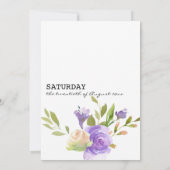 Invitation Lavender pink mint green floral botanical wedding  (Dos)