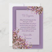Invitation Lavender Pink Spring Lilacs Birthday Card (Devant)