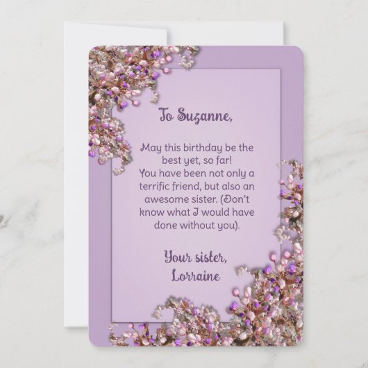 Invitation Lavender Pink Spring Lilacs Birthday Card (Devant)