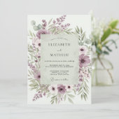 Invitation Lavender Poetic Botanical Wedding (Debout devant)