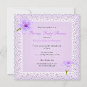 Invitation Lavender Princess Baby shower Afro-Américain (Dos)