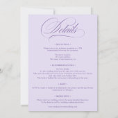 Invitation Lavender Purple all in one calligraphy wedding  (Dos)