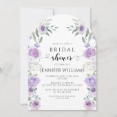Invitation Lavender Purple Flower Boho Wreath Bridal Shower (Devant)