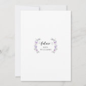 Invitation Lavender Purple Flower Boho Wreath Bridal Shower (Dos)