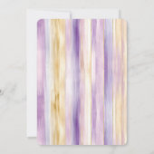 Invitation Lavender Purple Gold Stripes Wedding (Dos)