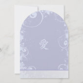 Invitation Lavender Purple Kanji pour Mariages d'amour (Dos)