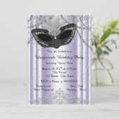 Invitation Lavender Purple Masquerade (Debout devant)