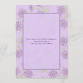 Invitation Lavender Purple Rose Wedding Save the Date (Dos)