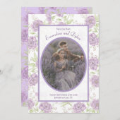 Invitation Lavender Purple Rose Wedding Save the Date (Devant / Derrière)