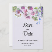 Invitation Lavender purple wildflower spring Save the Date (Devant)