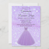 Invitation Lavender Quinceanera (Devant)