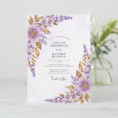 Invitation Lavender Refined Botanical Wedding (Debout devant)