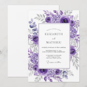 Invitation Lavender Refined Spring Wedding (Devant / Derrière)