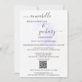 Invitation *~* Lavender Rose QR Floral RSVP - AR8 Mariage dan (Dos)