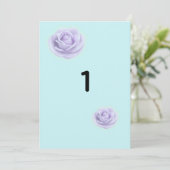 Invitation Lavender Rose Wedding Table Numbers (Debout devant)